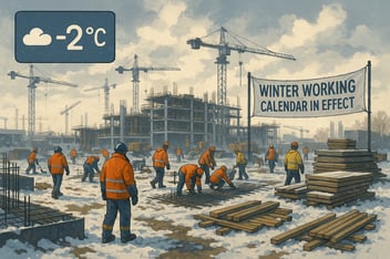 Winter working calendars in construction
