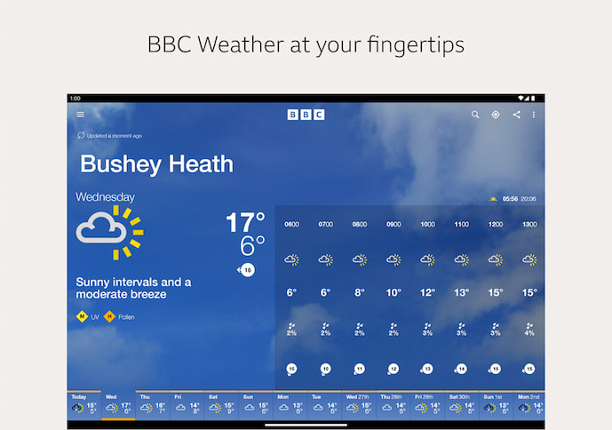 BBC weather app v1